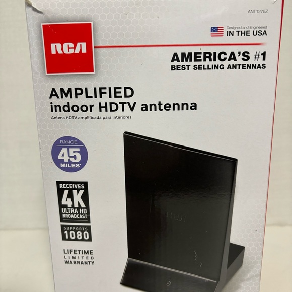 RCA amplified HDTV Indoor Antenna 45 Mi range 4K Ultra HD Broadcast 1080 - Picture 6 of 10
